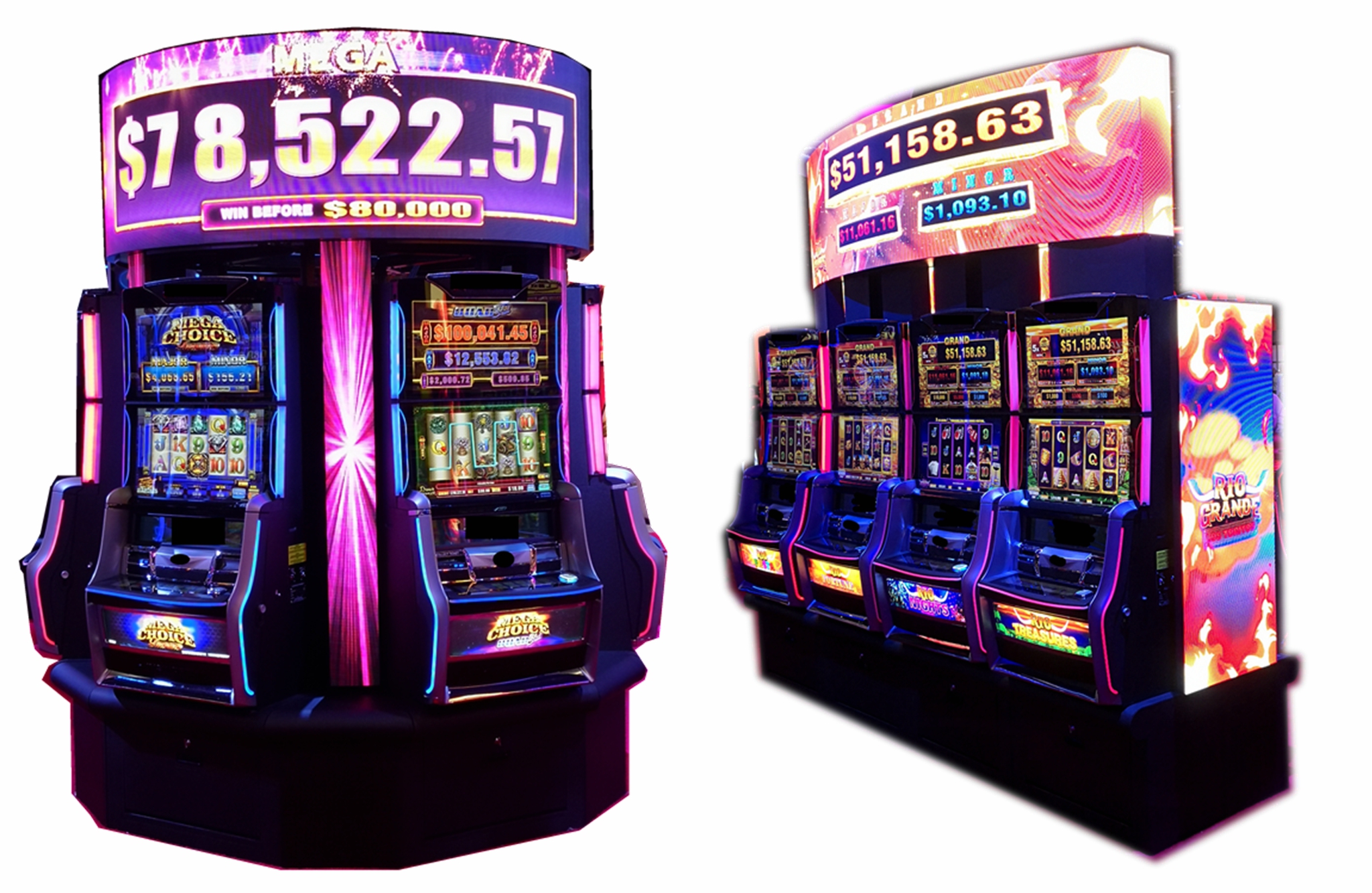 LED signage for slot machine